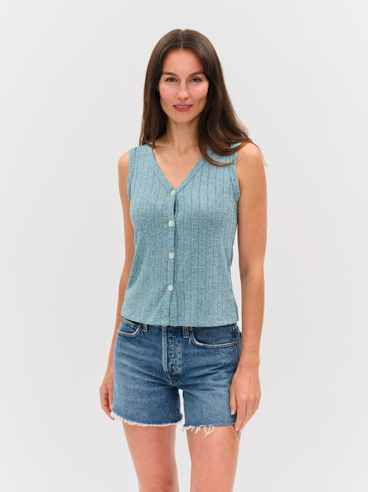 sloane tank [heather seafoam]