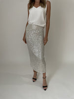 Load image into Gallery viewer, joy pencil skirt [silver]
