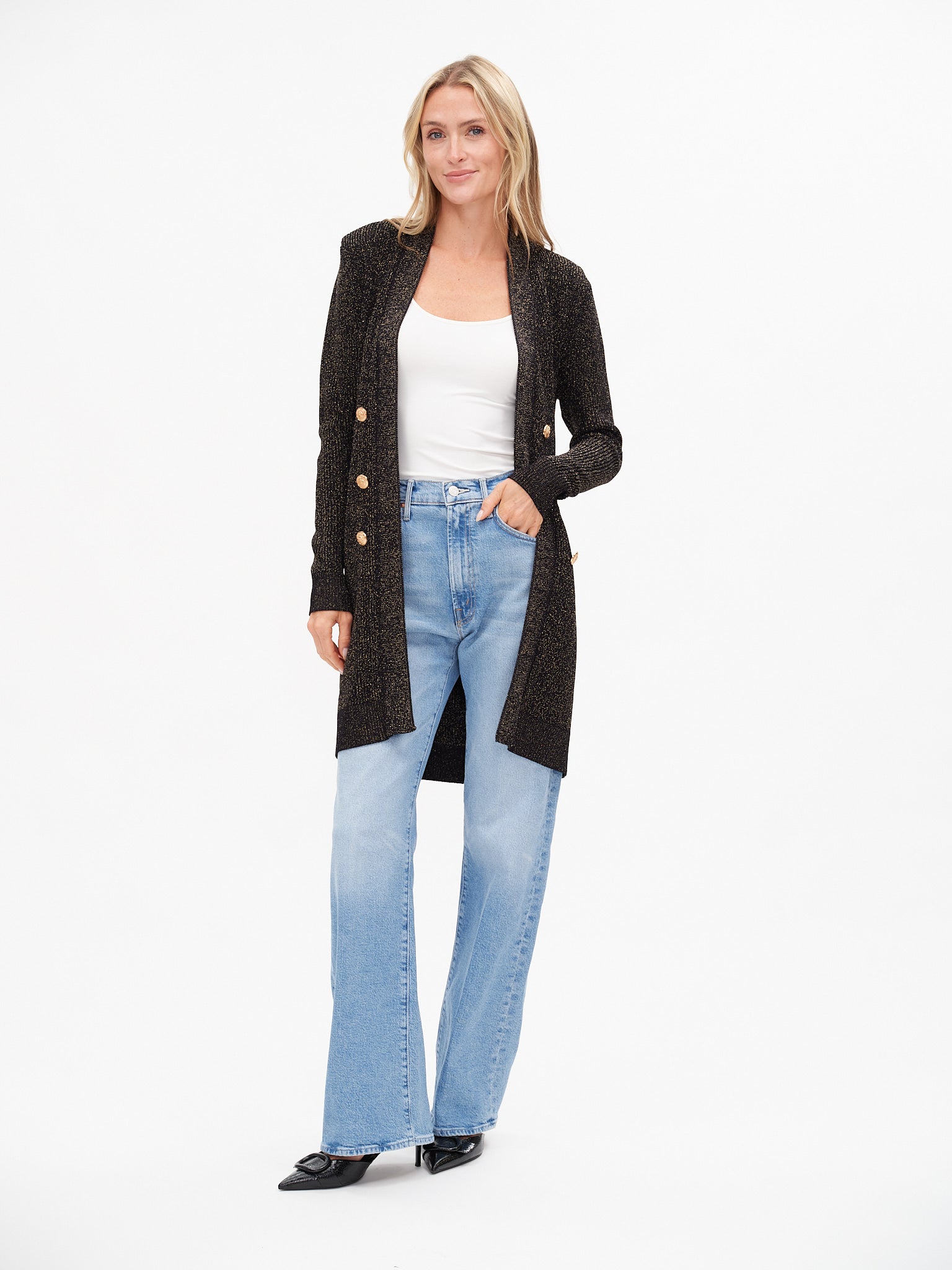 samantha cardigan [black] – Six Fifty Clothing