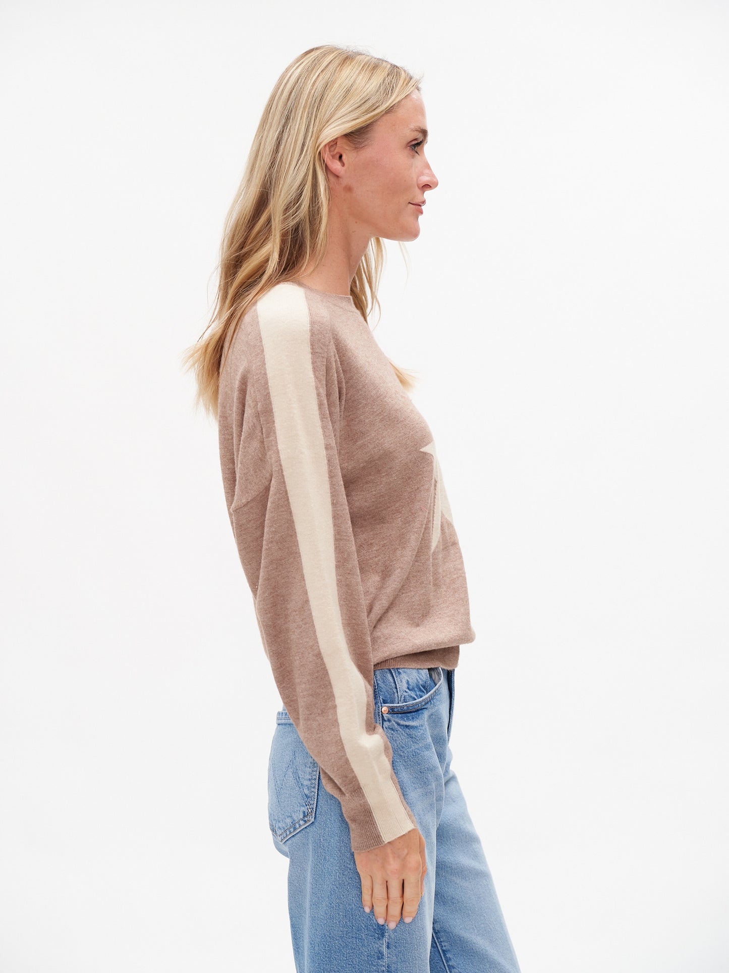 morgan sweater [brown/off white]