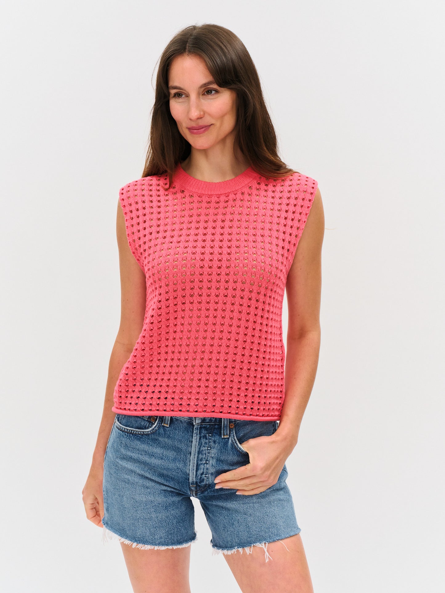 montauk tank [pink splash]