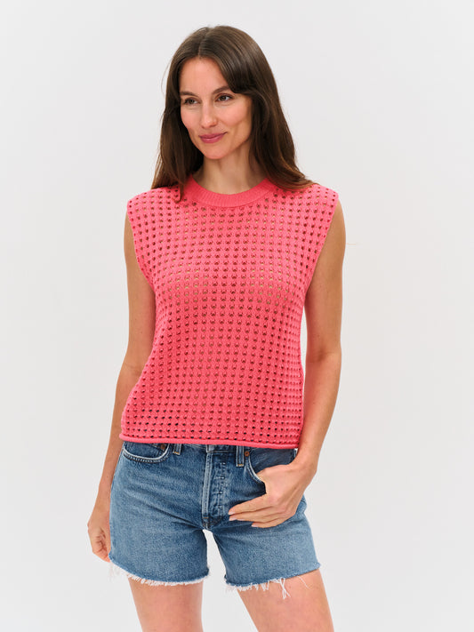 montauk tank [pink splash]