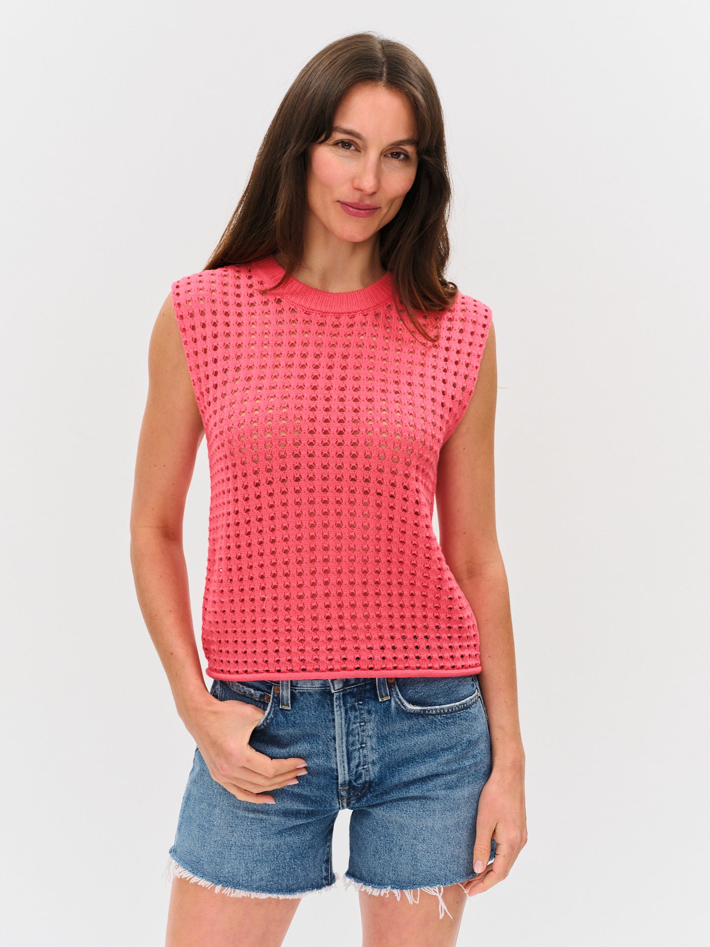 montauk tank [pink splash]