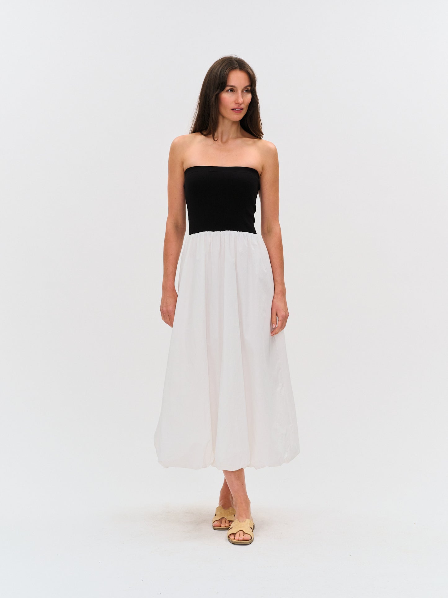sylvie dress [black & white}