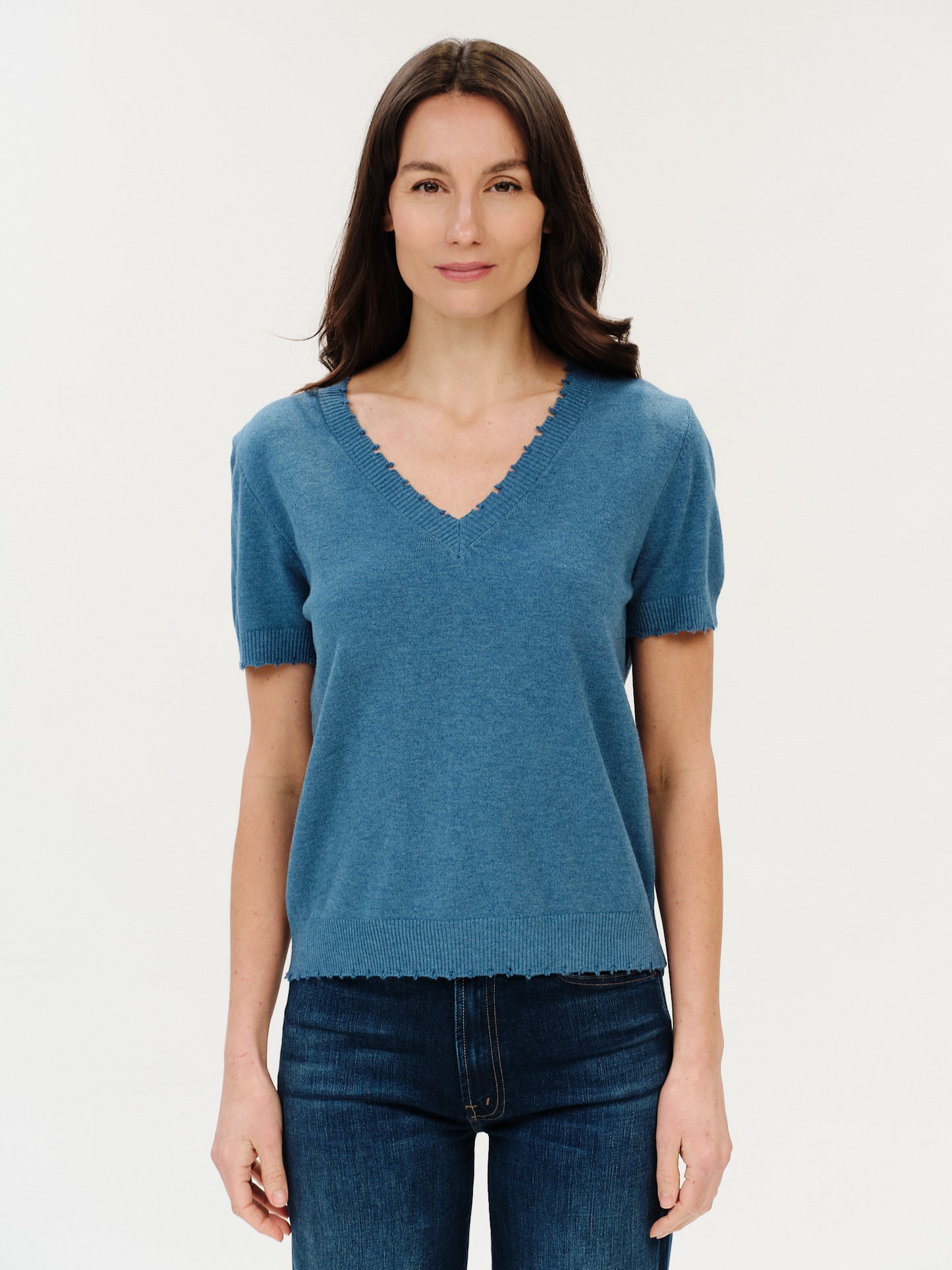 gemma sweater [heather denim]