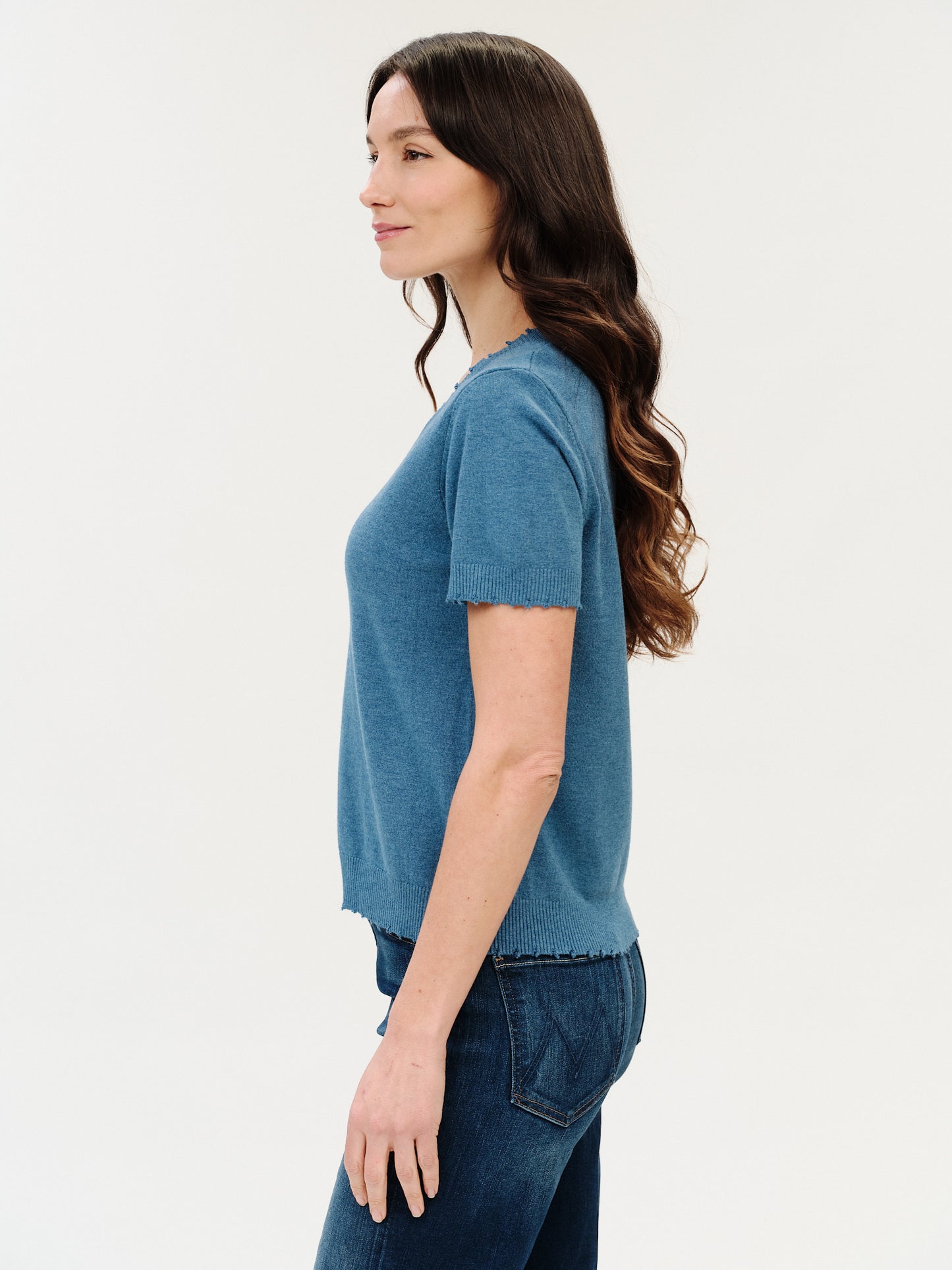 gemma sweater [heather denim]