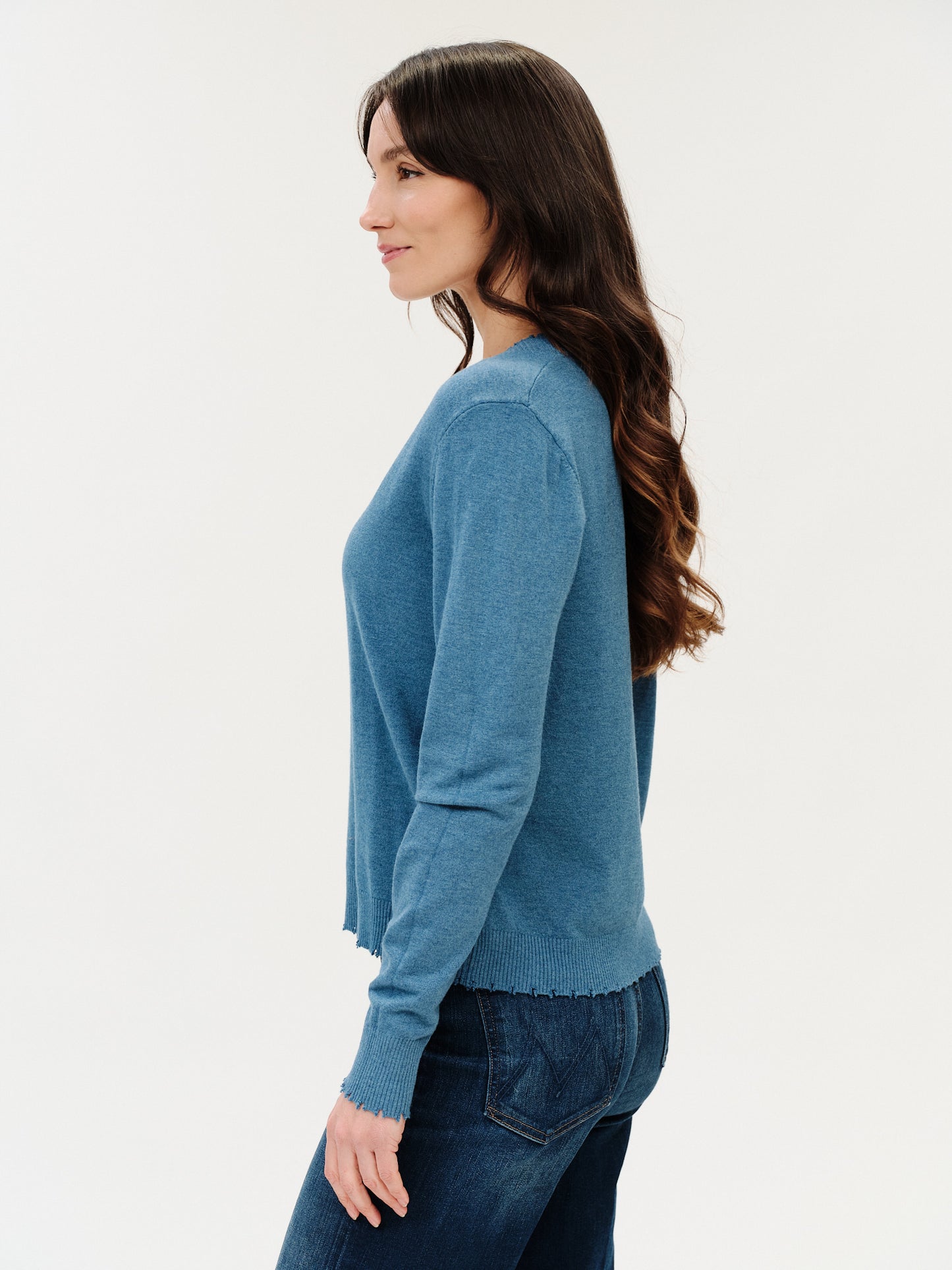 marcella cardigan [heather denim]