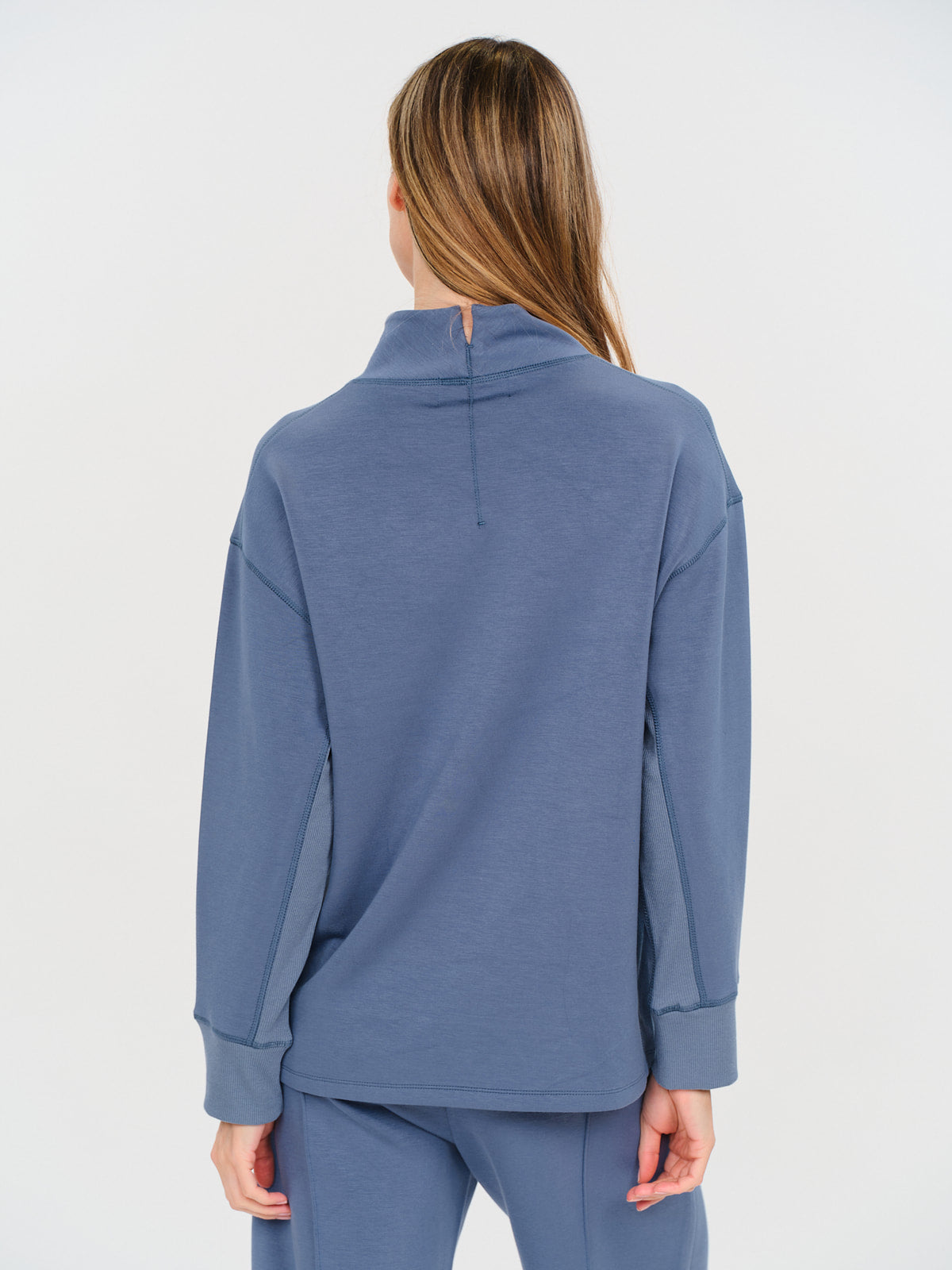 scuba mock neck [steel blue]