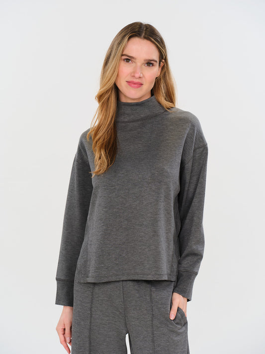 scuba mock neck [charcoal]