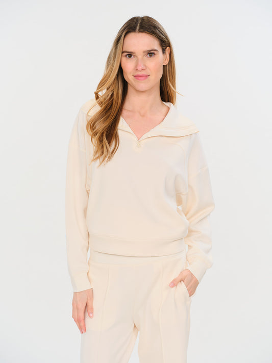 scuba 1/4 zip up [cream]