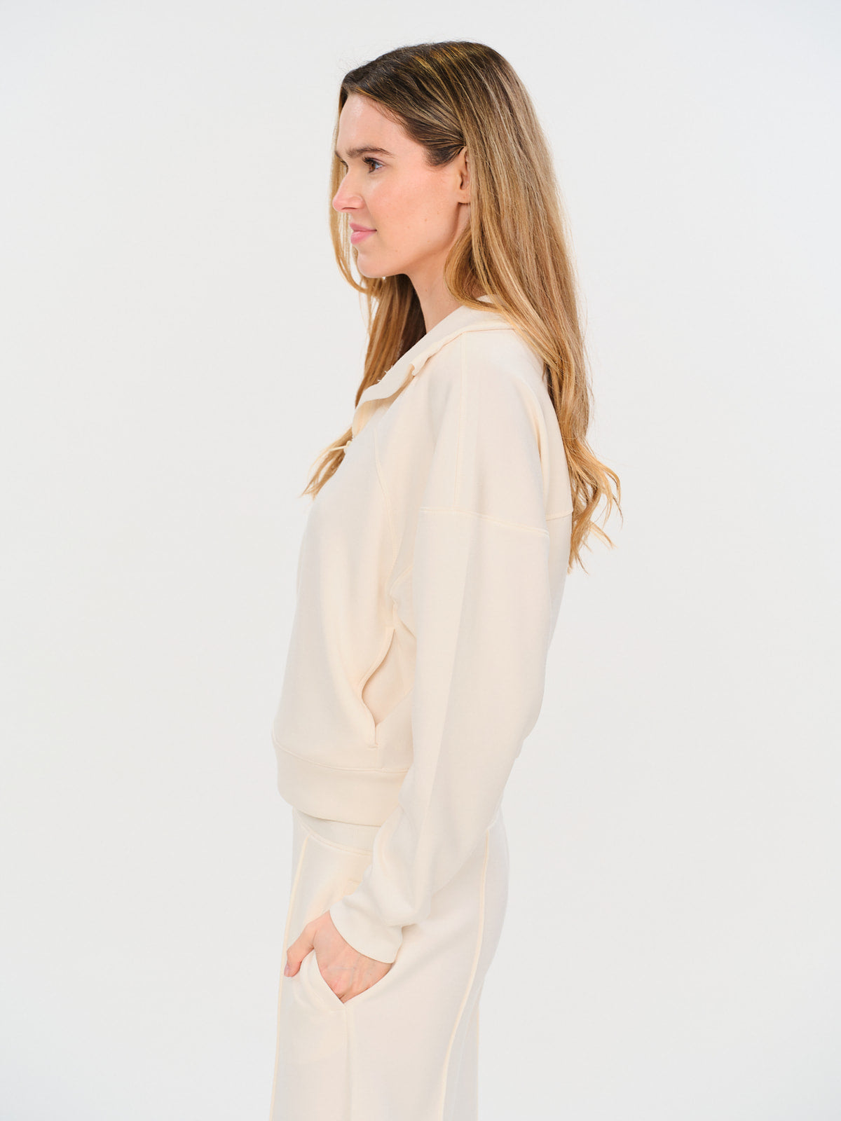 scuba 1/4 zip up [cream]