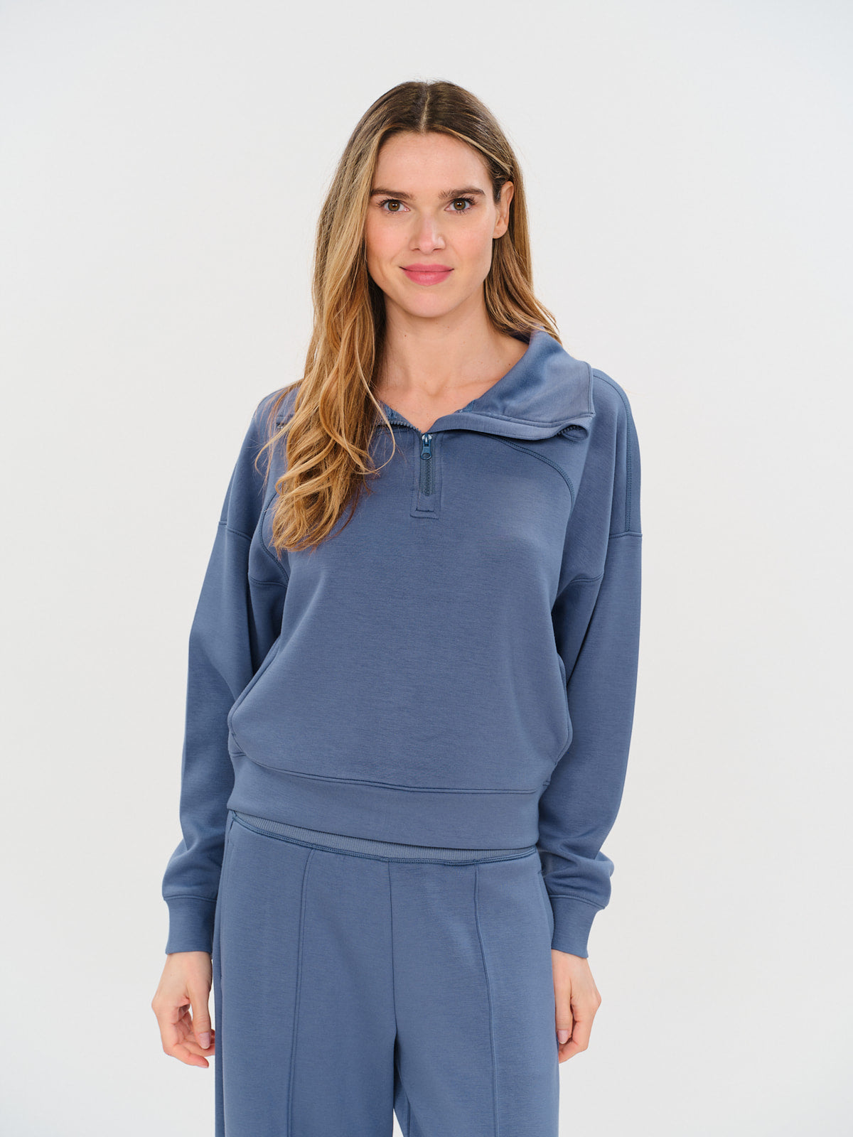 scuba 1/4 zip up [steel blue]