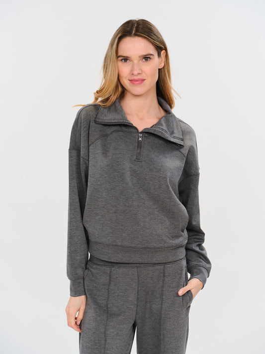 scuba 1/4 zip up [charcoal]