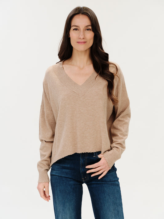 geneva sweater [heather taupe]