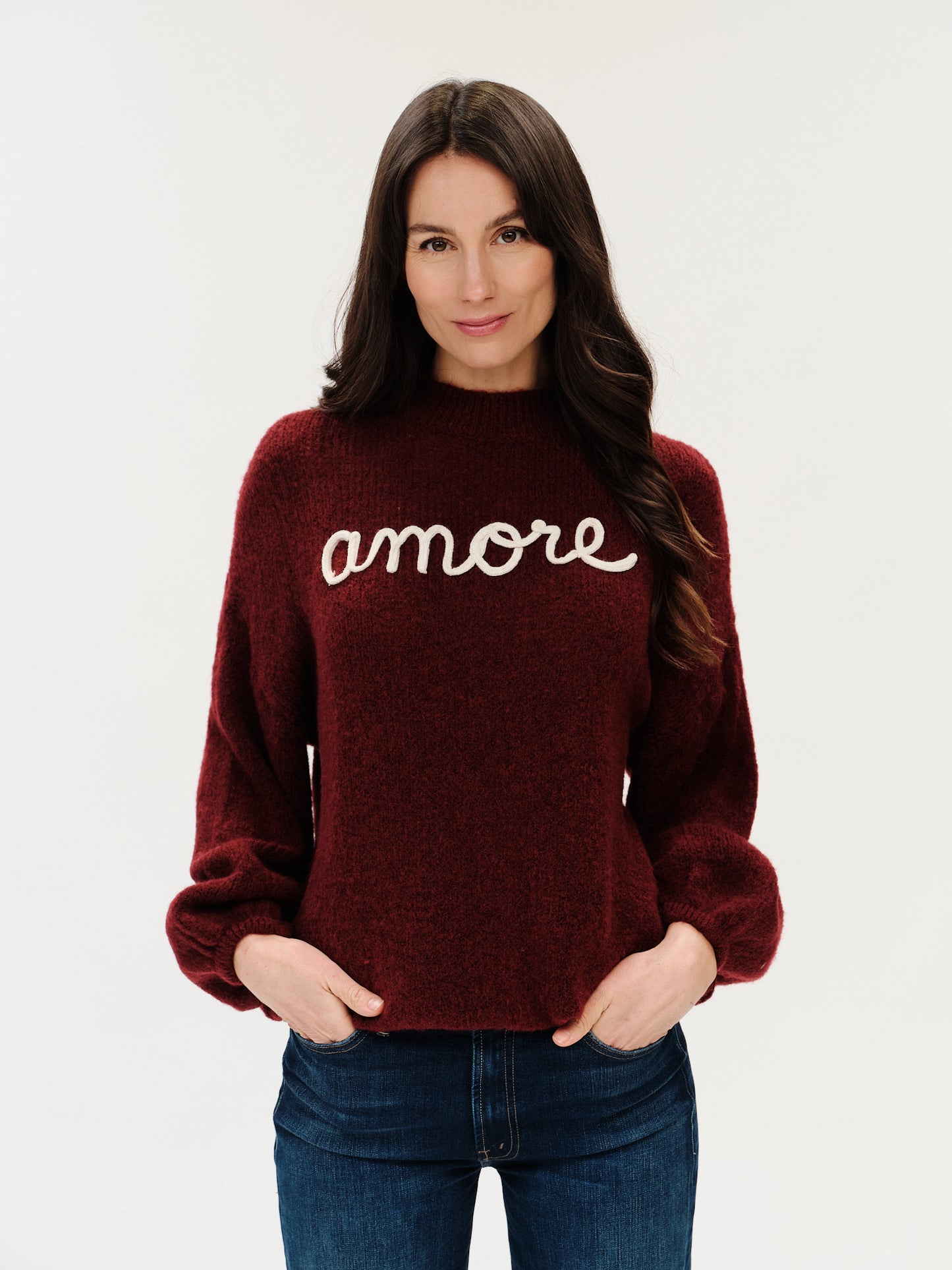 amore sweater [burgundy]