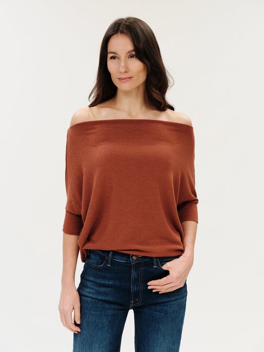 the short sleeve anywhere top [rust]