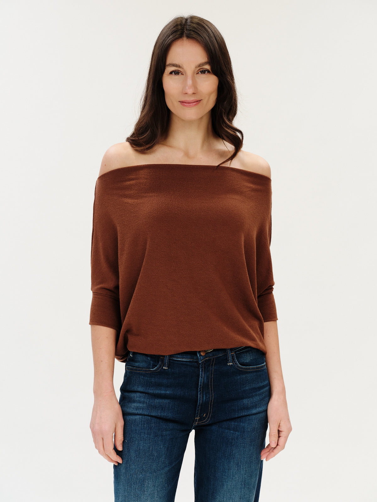 the short sleeve anywhere top [brown]