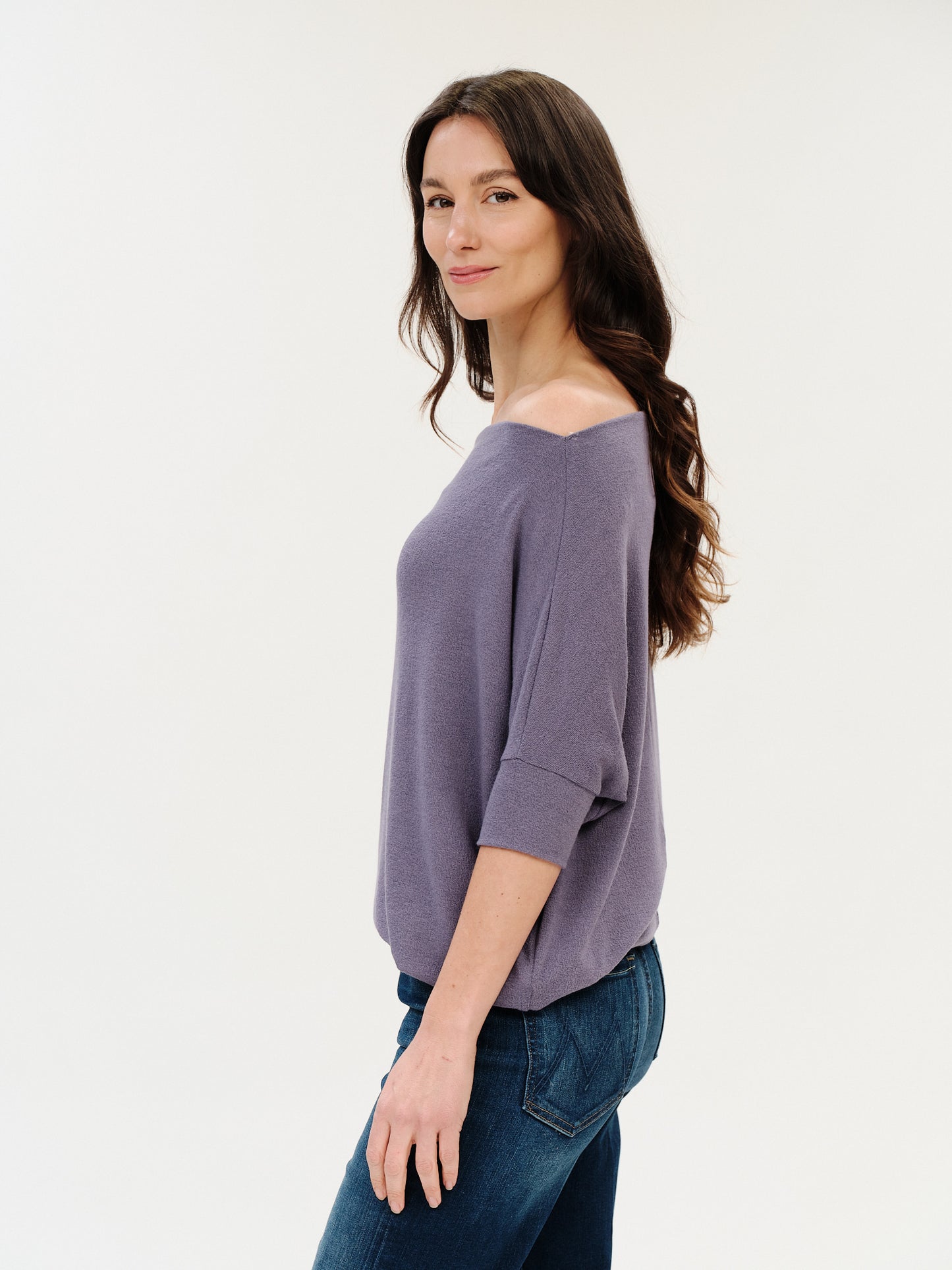 the short sleeve anywhere top [dark lavender]
