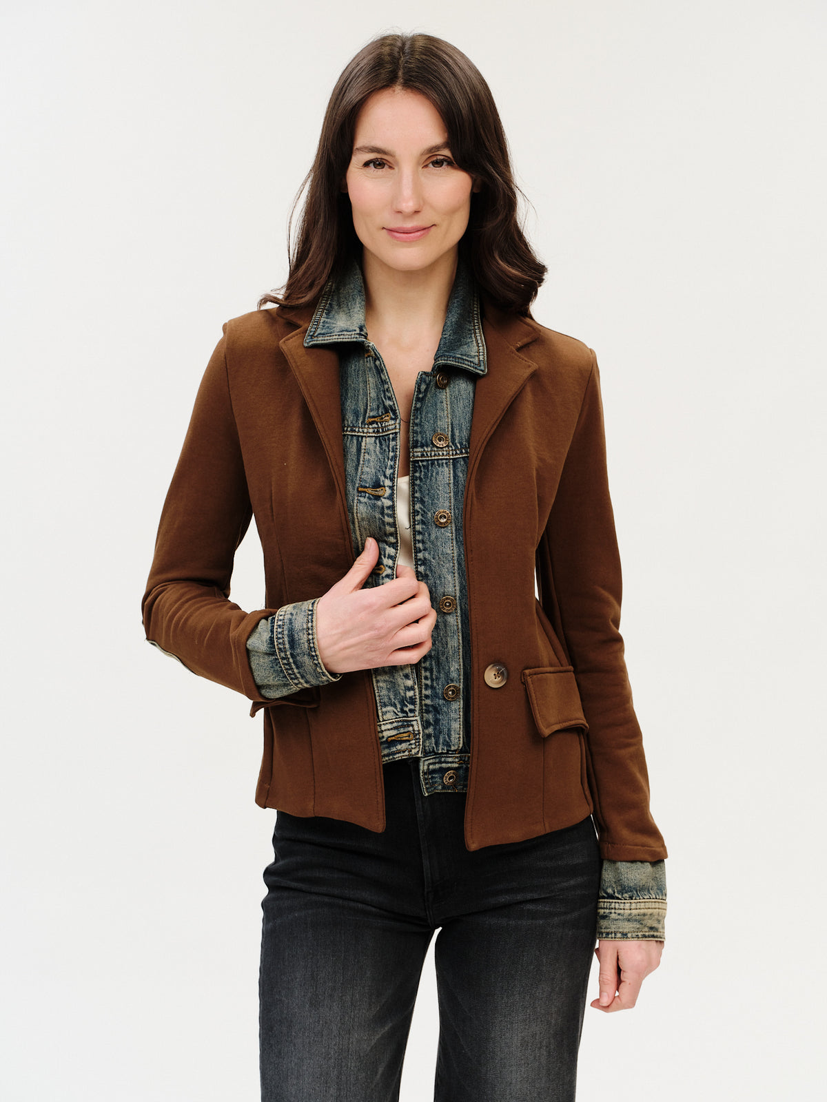 clarissa *made in italy* blazer [dark brown]