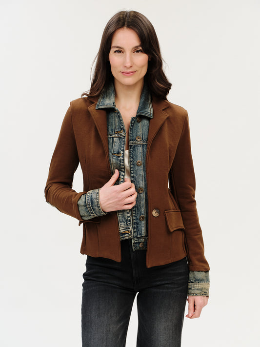 clarissa *made in italy* blazer [dark brown]