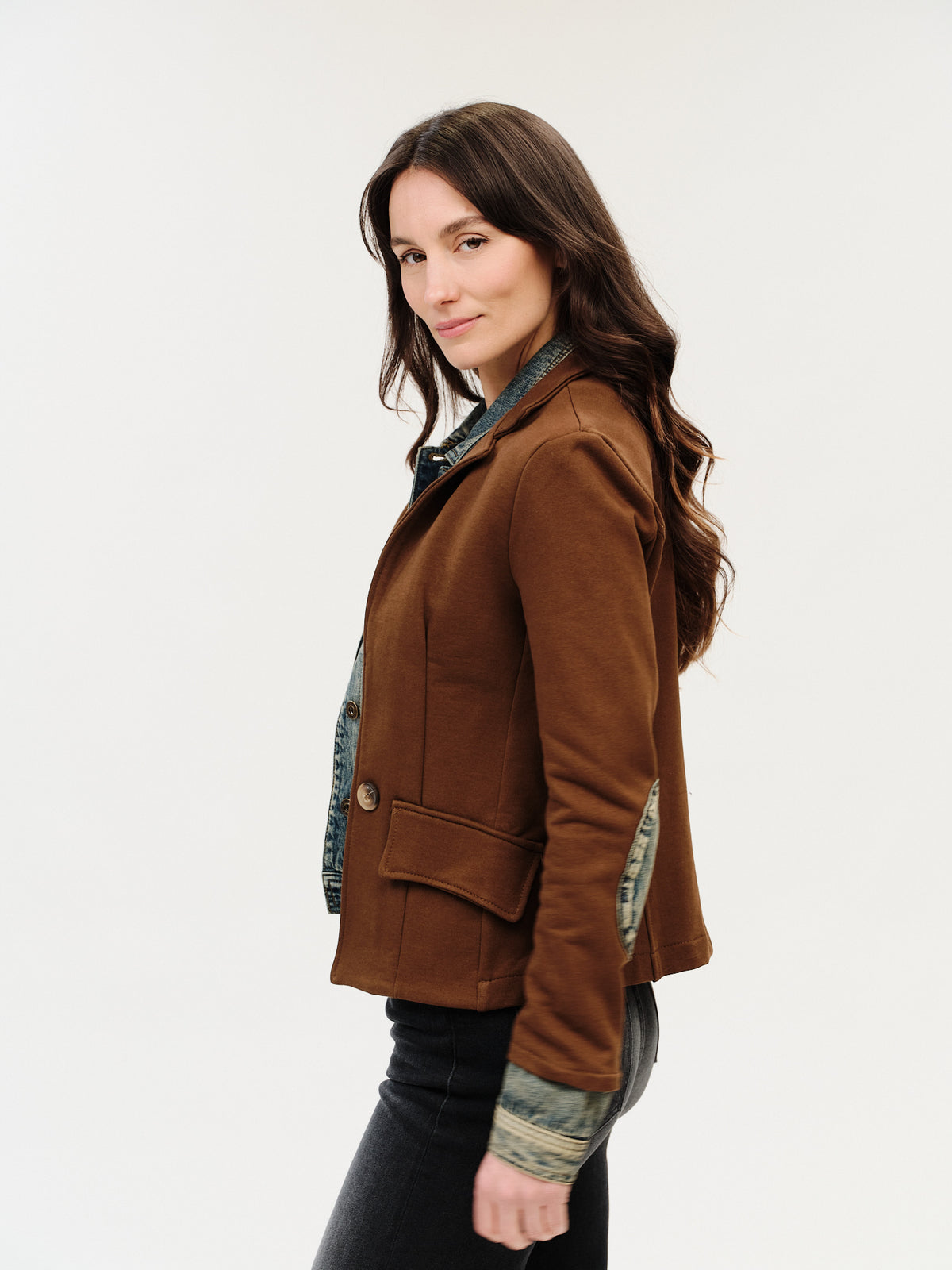 clarissa *made in italy* blazer [dark brown]