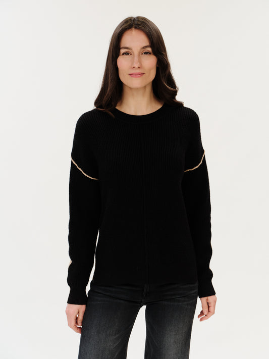 runa sweater [black/camel]