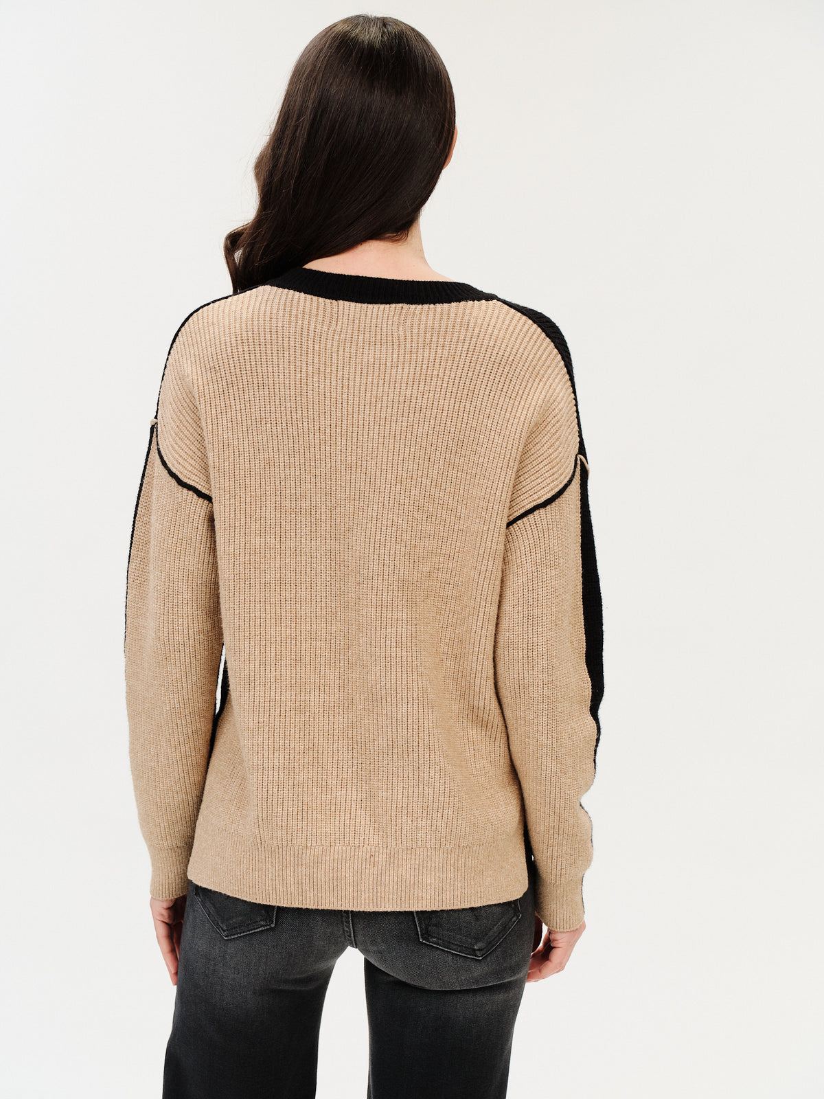 runa sweater [black/camel]