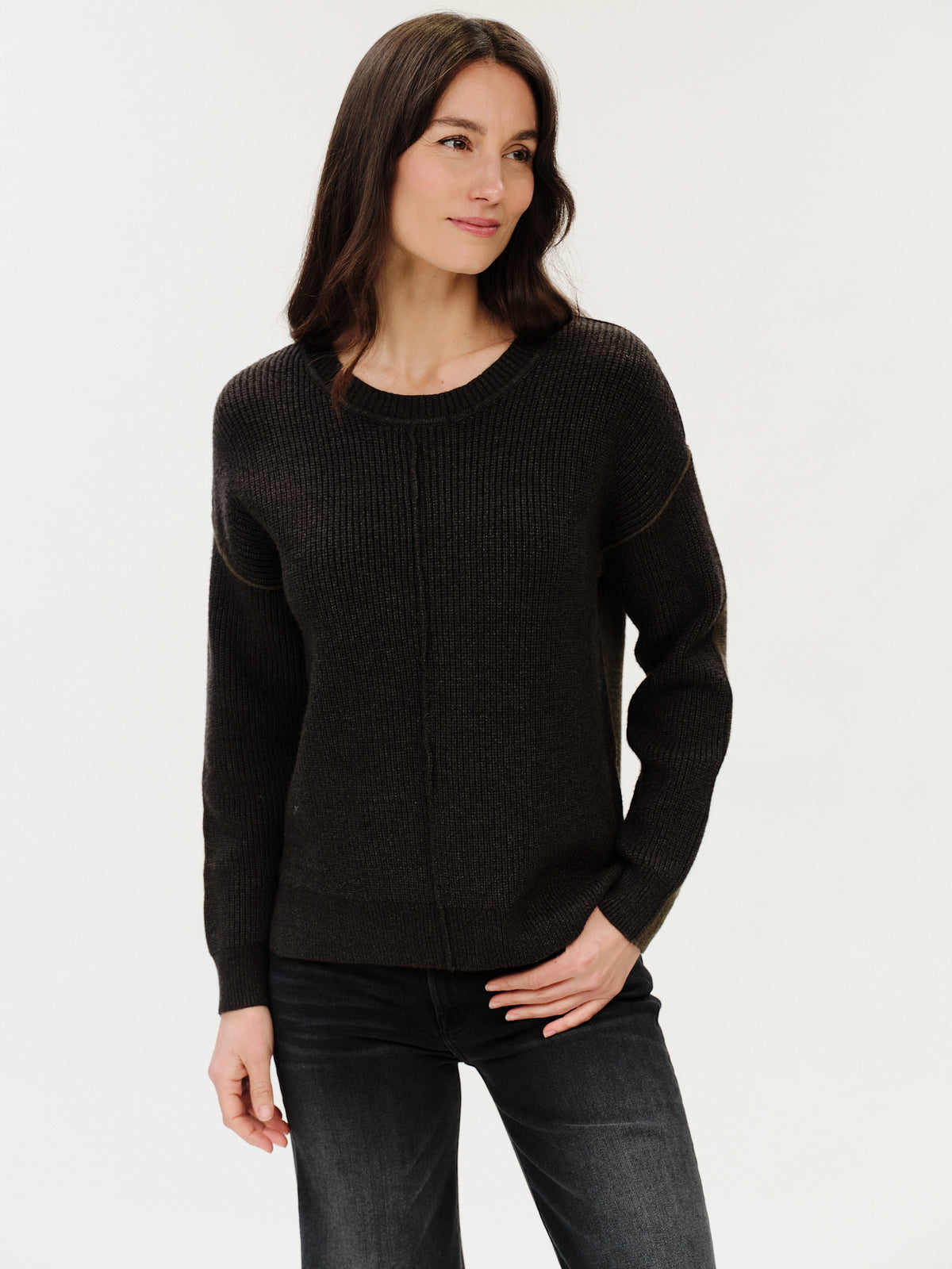 runa sweater [charcoal/olive]