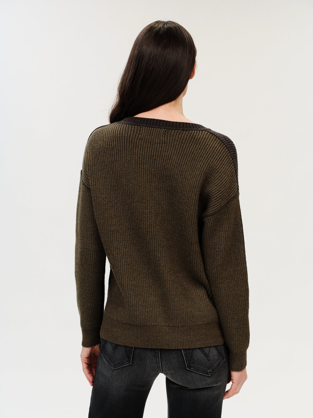 runa sweater [charcoal/olive]