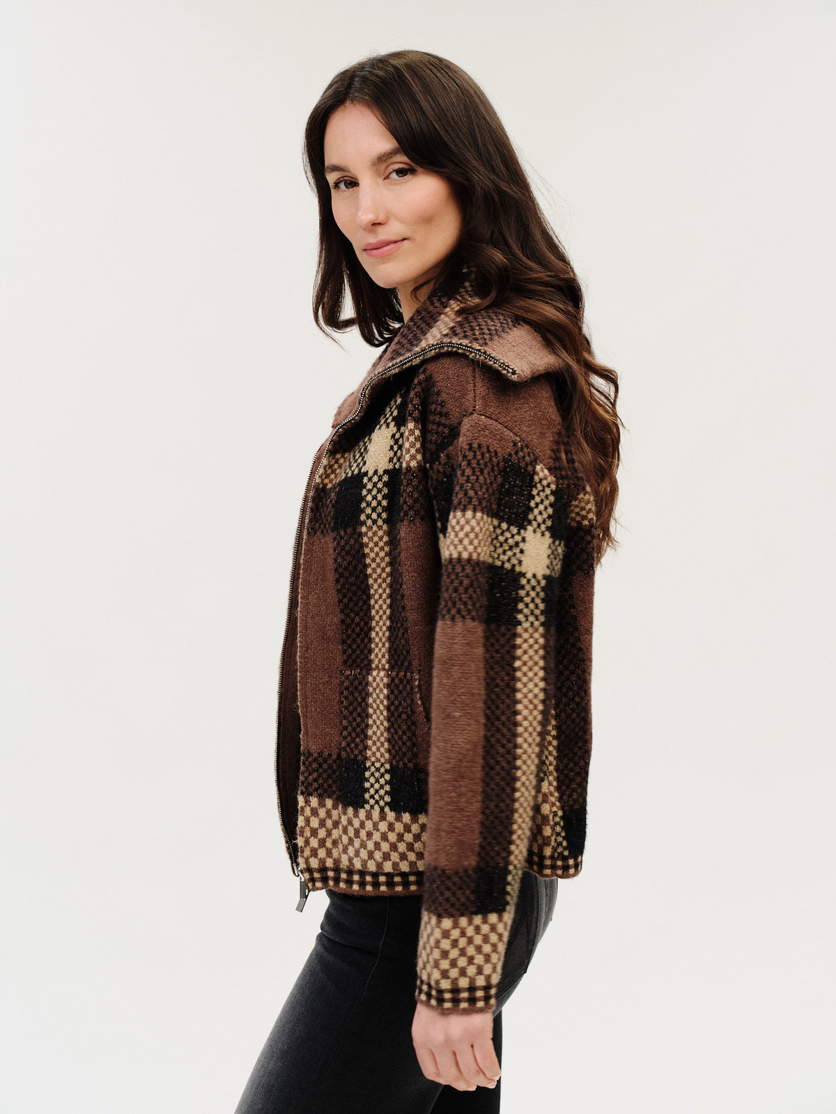 cypress zip up [brown plaid]