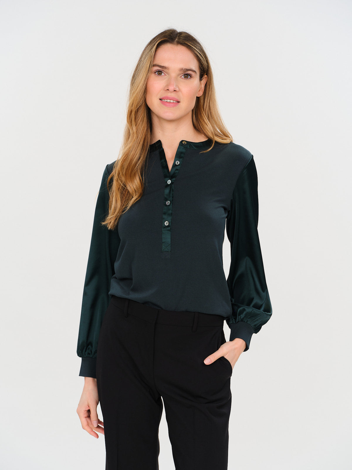 janie top [emerald green]