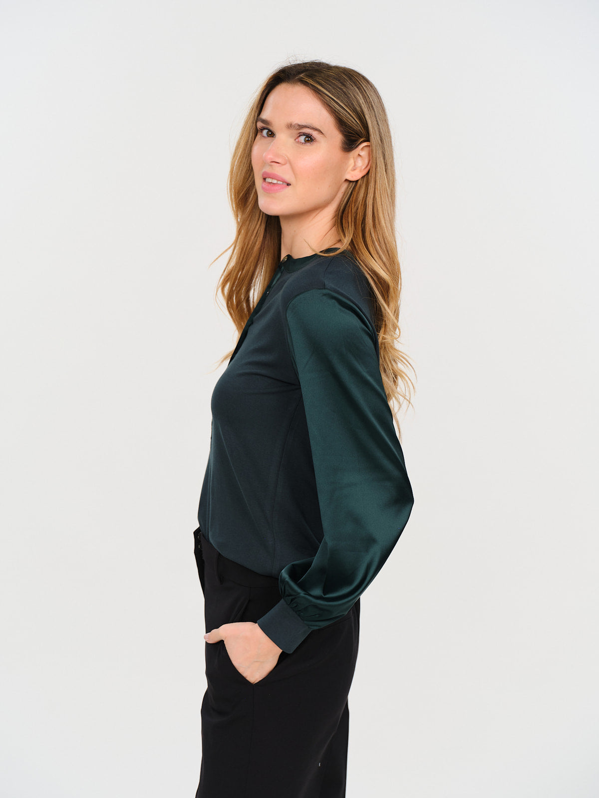 janie top [emerald green]