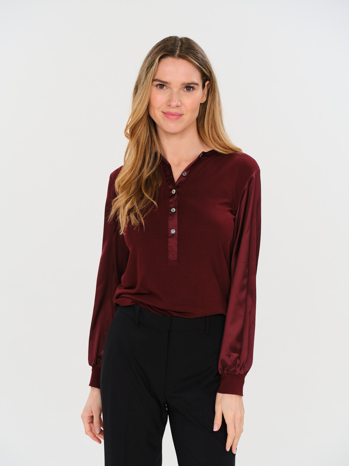 janie top [burgundy]