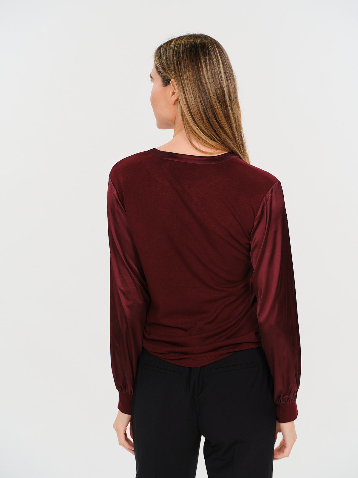 janie top [burgundy]
