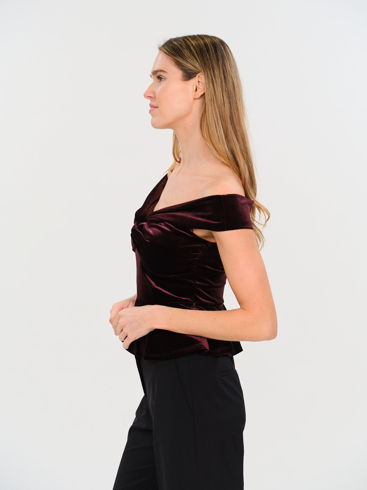 isabella blouse [eggplant]