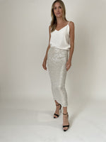 Load image into Gallery viewer, joy pencil skirt [silver]
