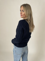 Load image into Gallery viewer, charlie cable sweater [navy]
