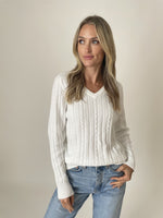 Load image into Gallery viewer, charlie cable sweater [white]
