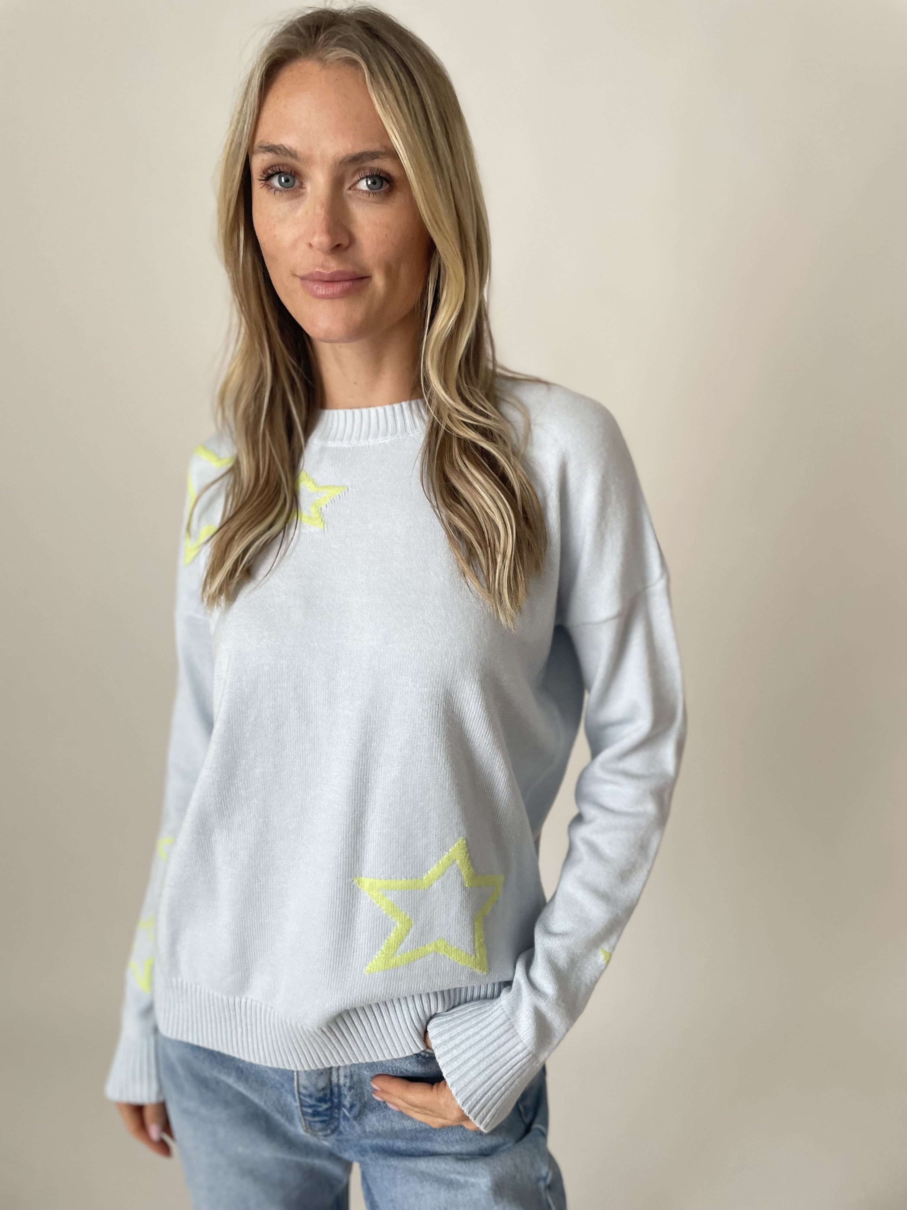 neon morgan sweater [light blue]