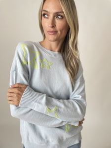 neon morgan sweater [light blue]