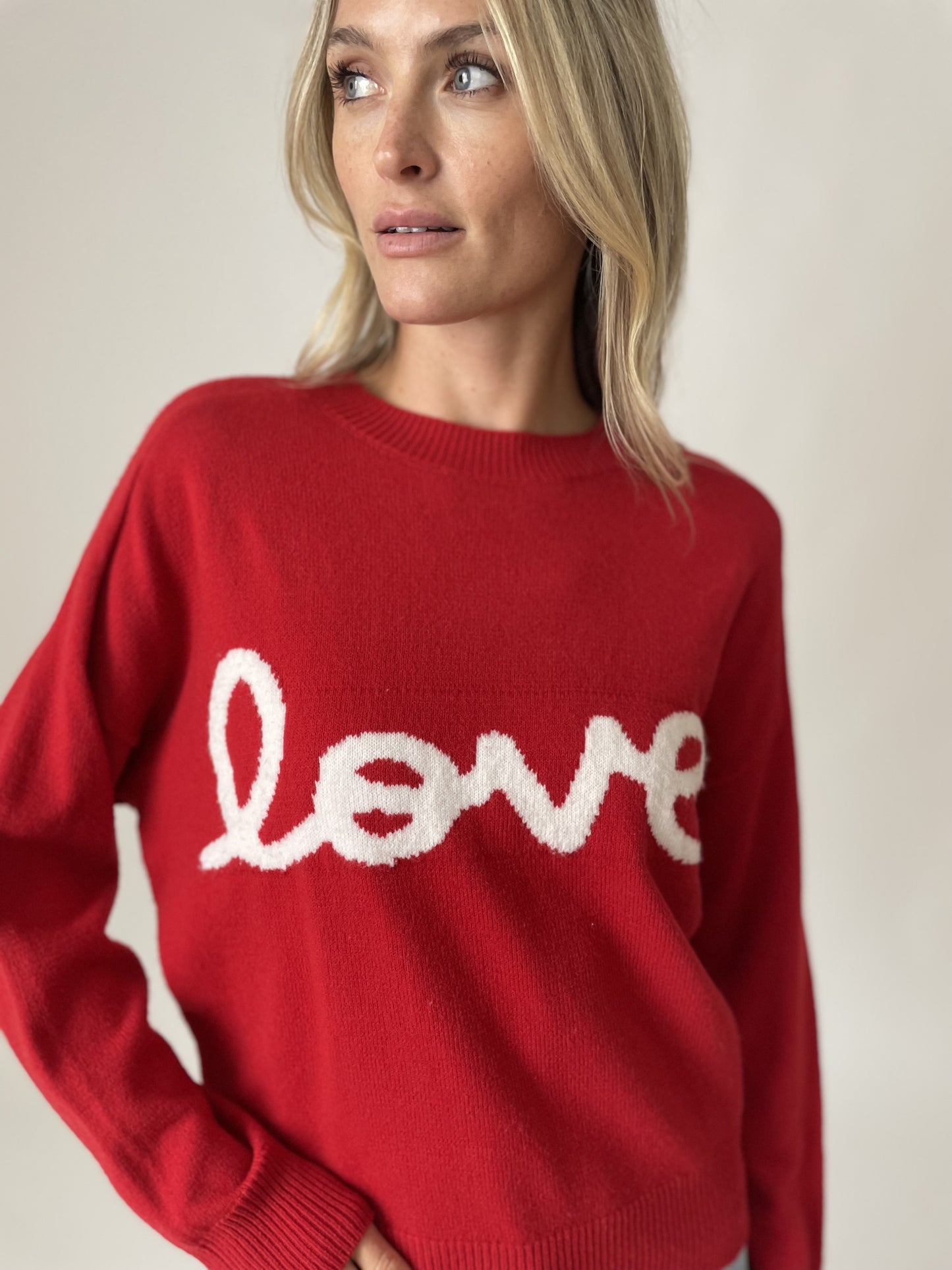 love sweater [red]