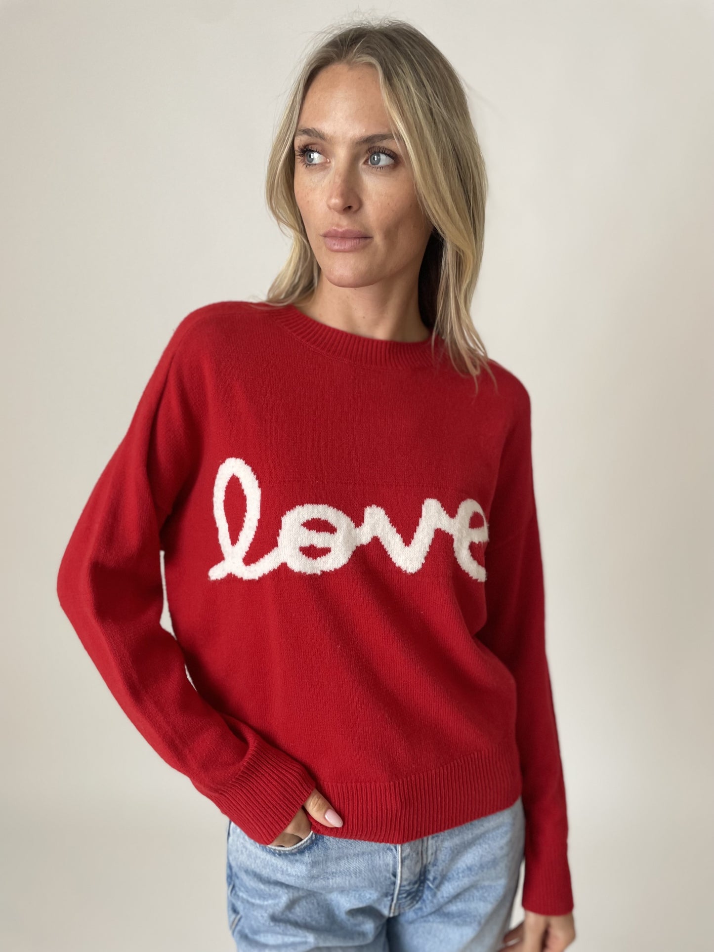 love sweater [red]