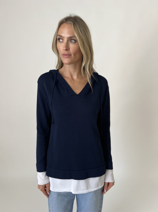 abigail hoodie [navy/white]