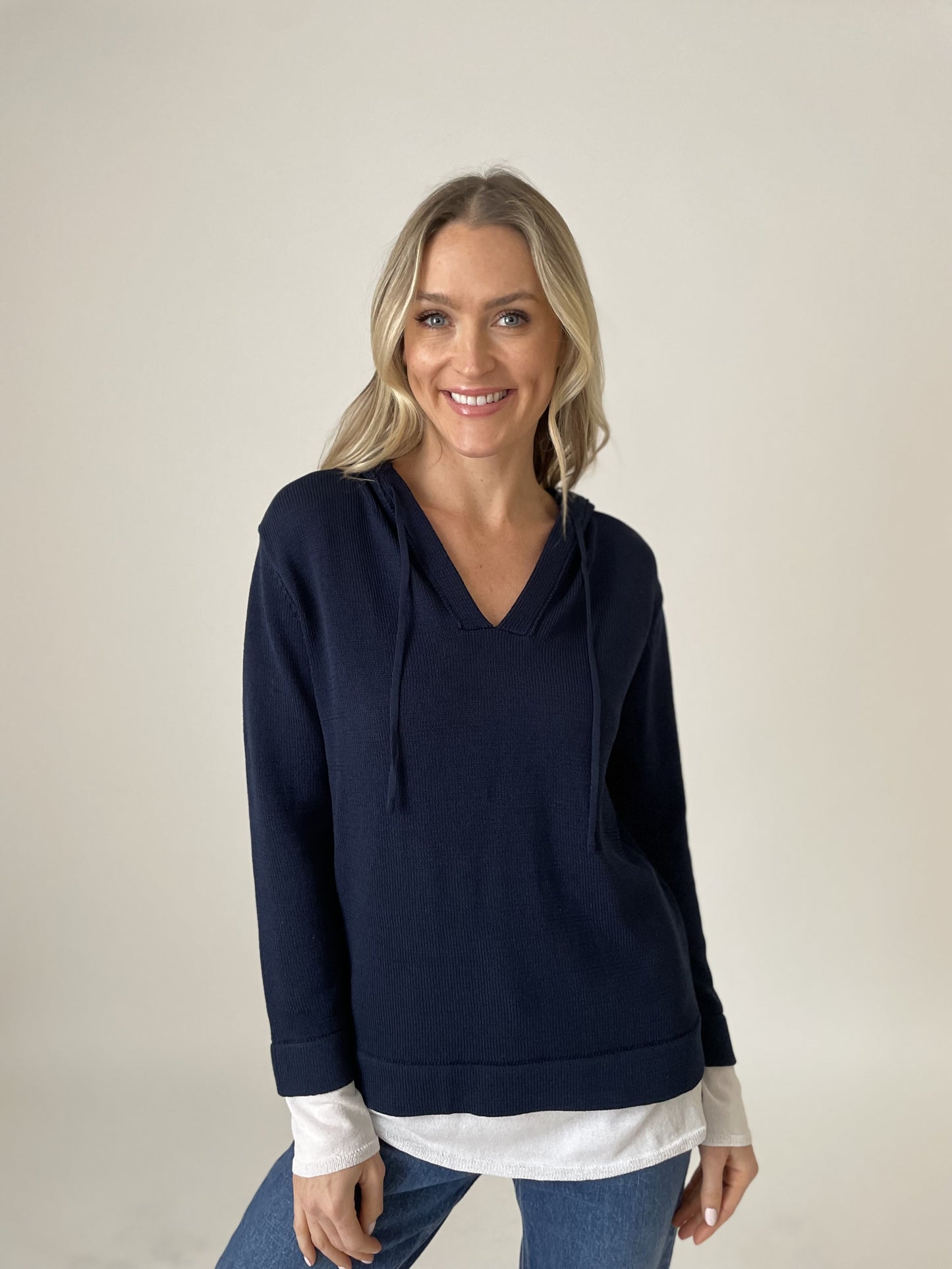 abigail hoodie [navy/white]