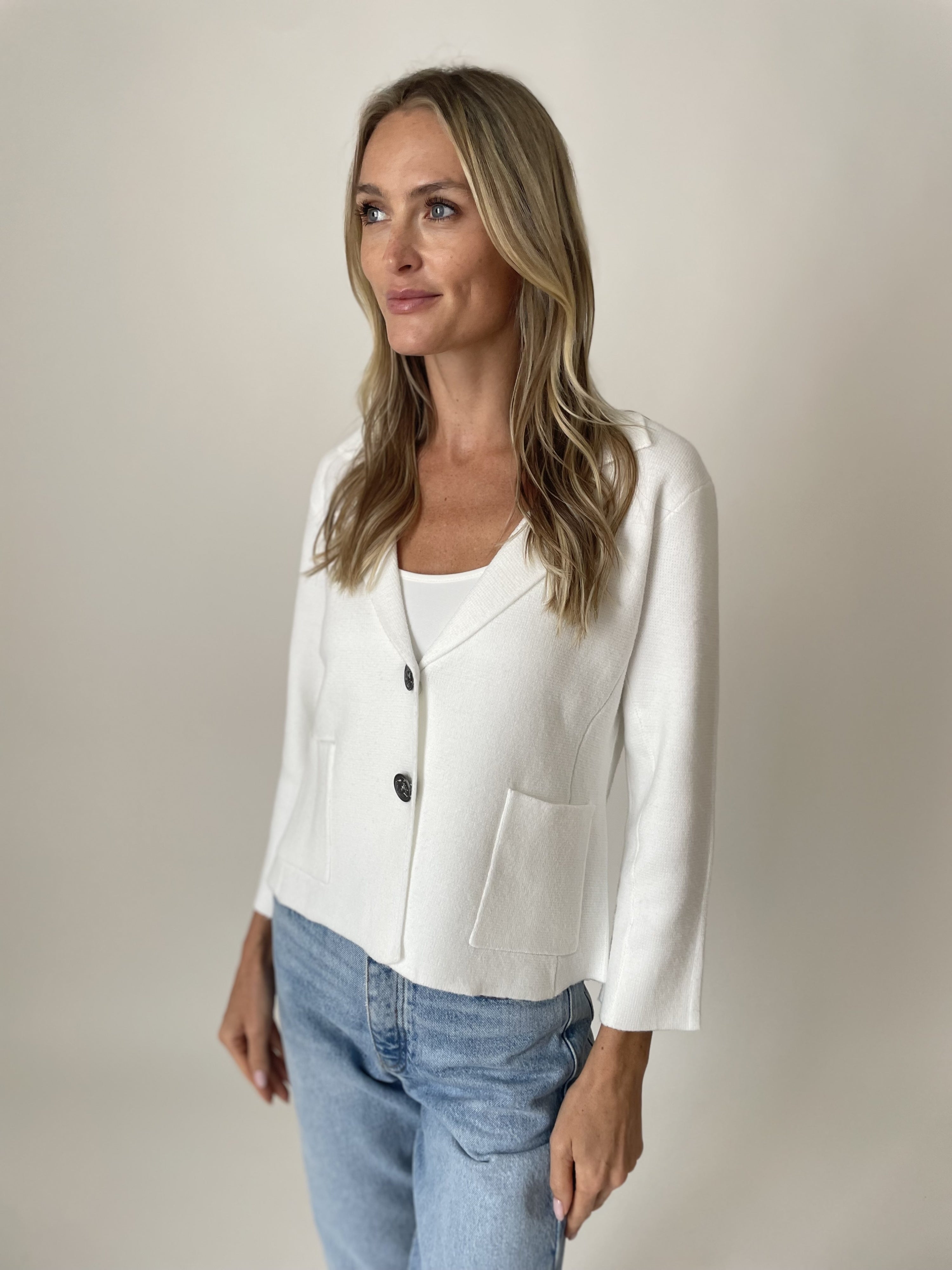 louisa blazer [white]