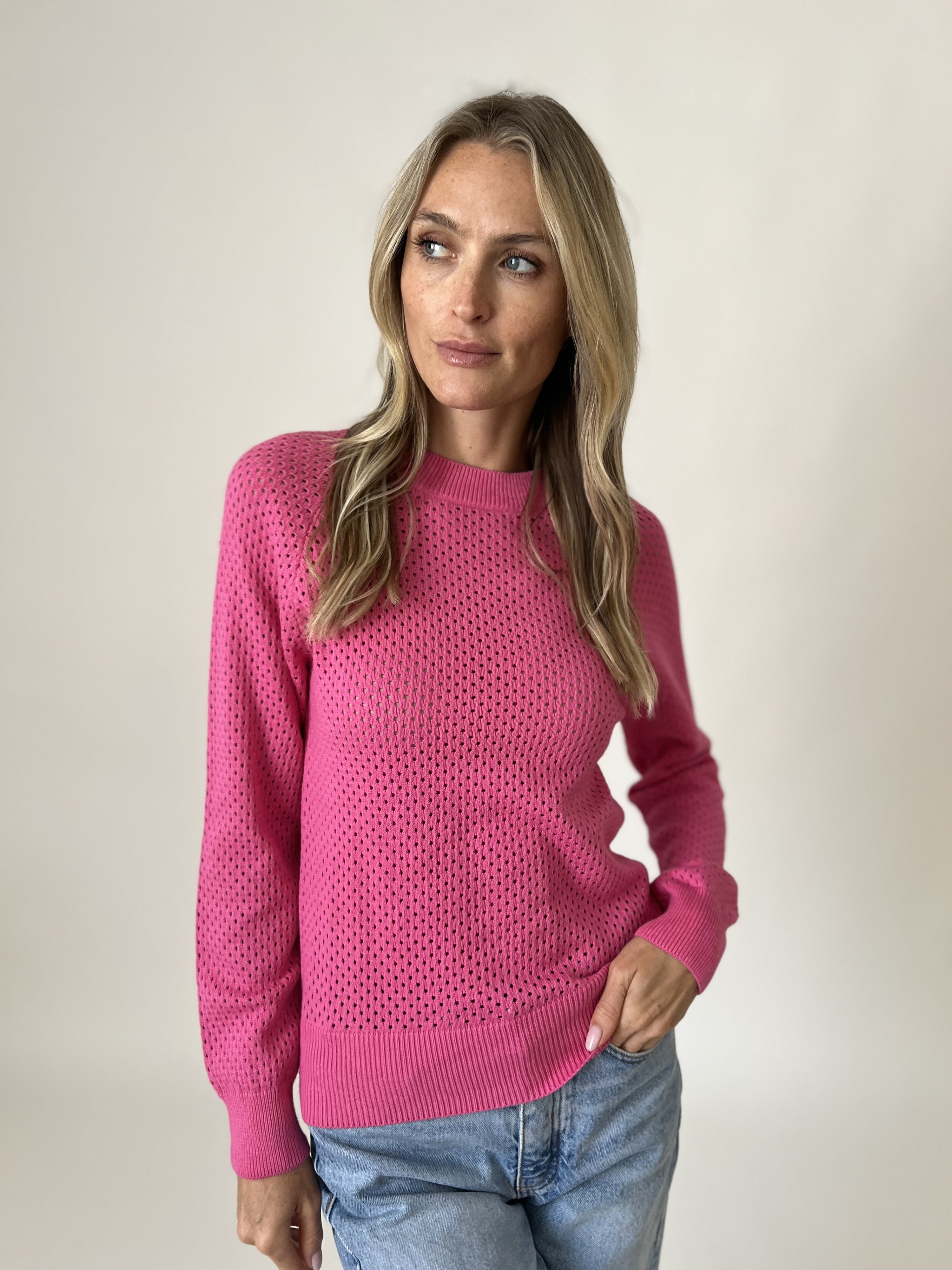 august sweater [hot pink]