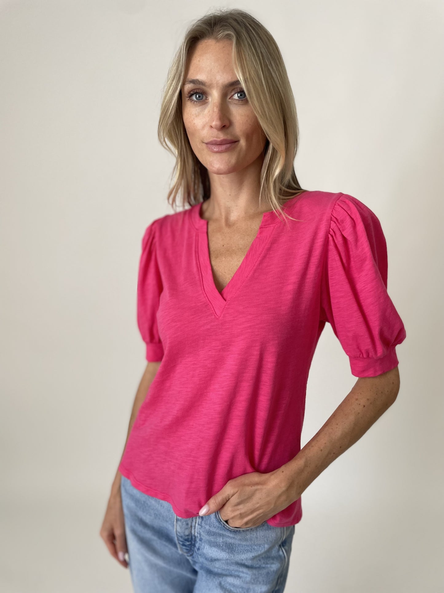 short sleeve kira top [fandango pink]