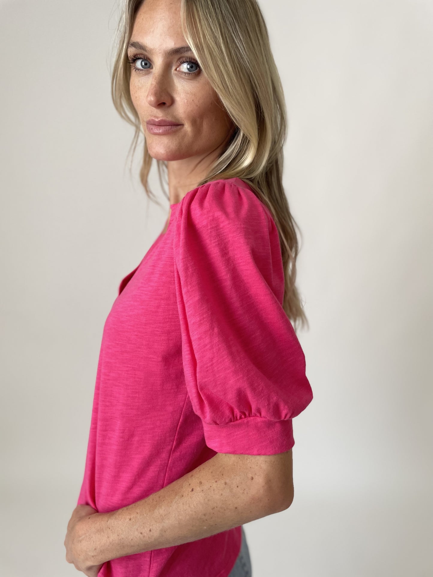 short sleeve kira top [fandango pink]