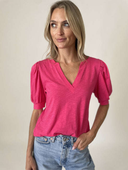 short sleeve kira top [fandango pink]