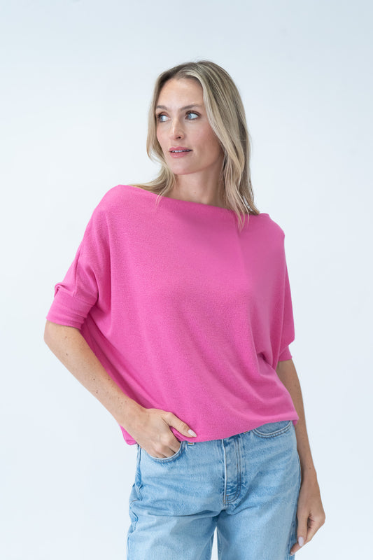 the short sleeve anywhere top [punch pink]